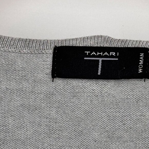 Tahari Women’s Long Sleeve sweater tunic Size 2X  Gray Cotton plus new $68 - Picture 3 of 15